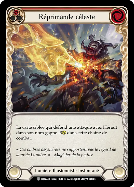 Card: Celestial Reprimand (red)
