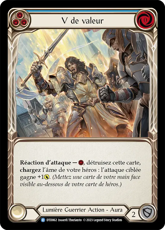Card: V for Valor (blu)