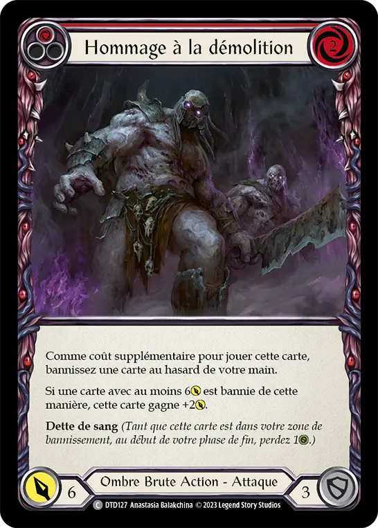Card: Tribute to Demolition (red)