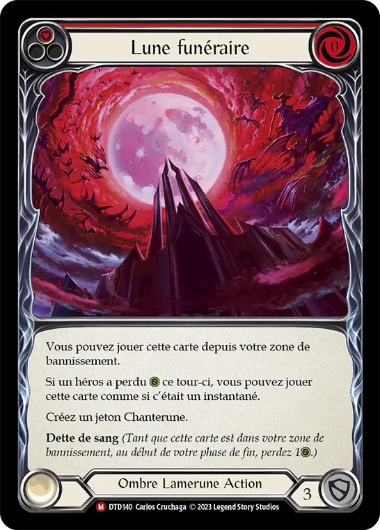 Card: Funeral Moon (red)