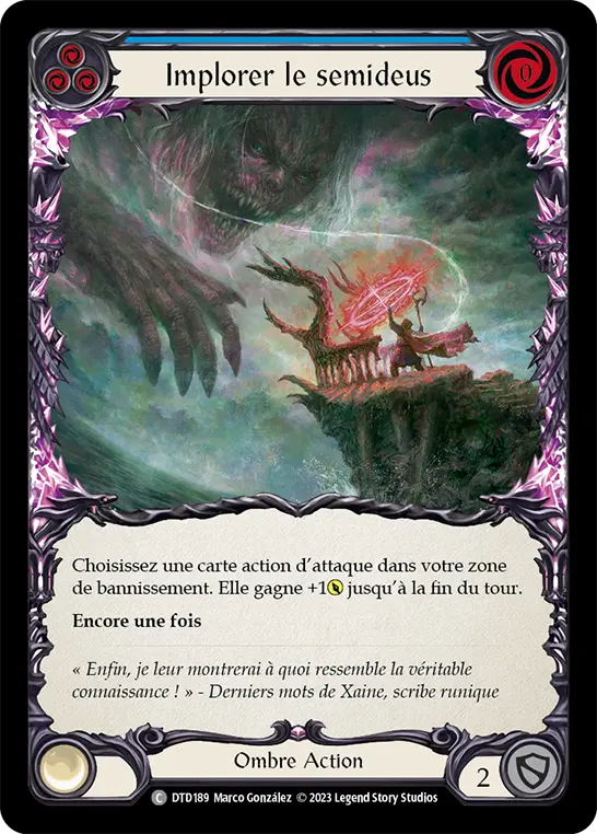 Card: Beseech the Demigon (blu)