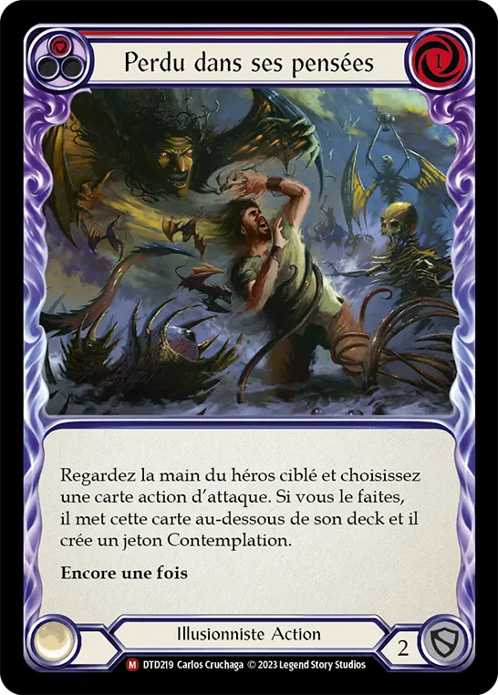 Card: Lost in Thought (red)