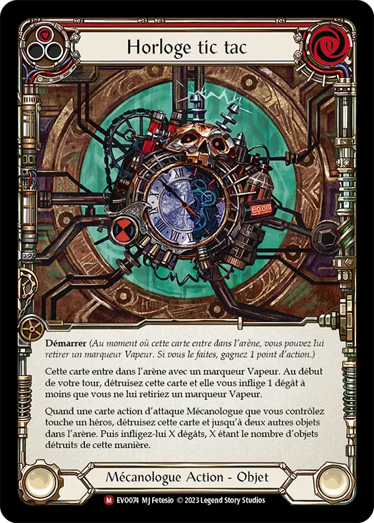 Card: Tick Tock Clock (red)