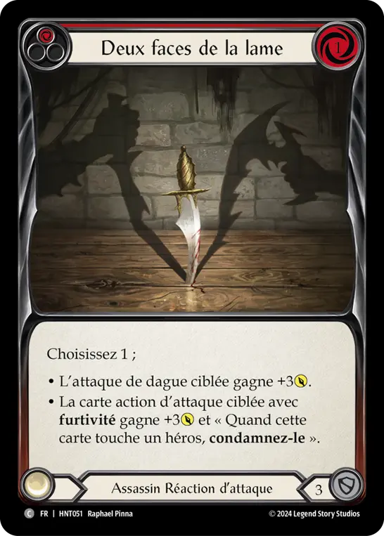 Card: Two Sides to the Blade (red)