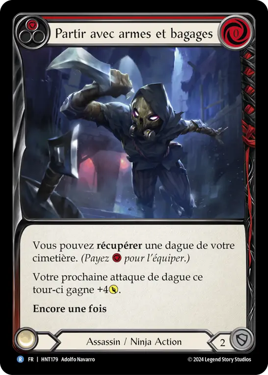 Card: Up Sticks and Run (red)