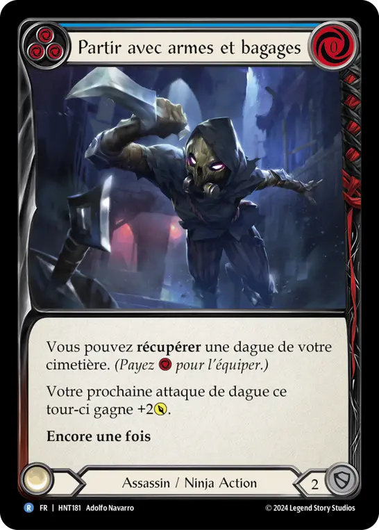 Card: Up Sticks and Run (blu)