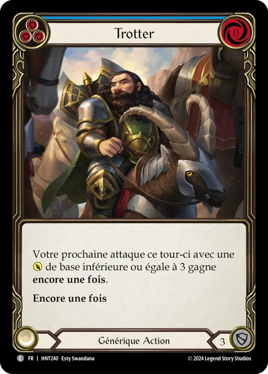 Card: Trot Along (blu)