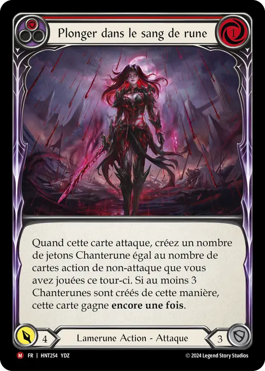 Card: Douse in Runeblood (red)