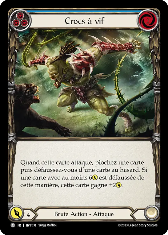 Card: Bare Fangs (blu)