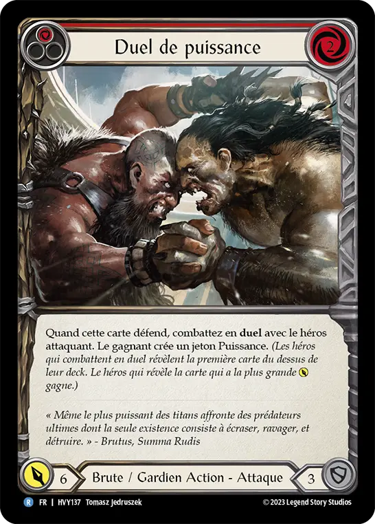 Card: Clash of Might (red)