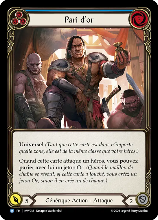 Card: Wage Gold (blu)