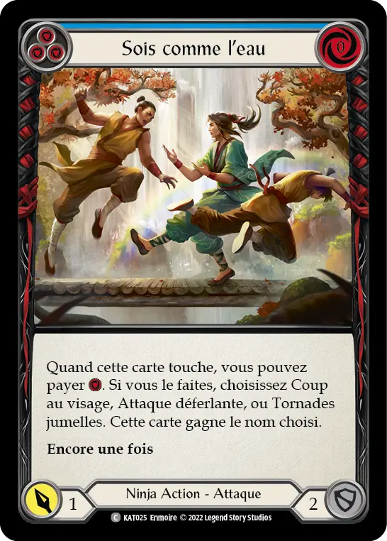 Card: Be Like Water (blu)