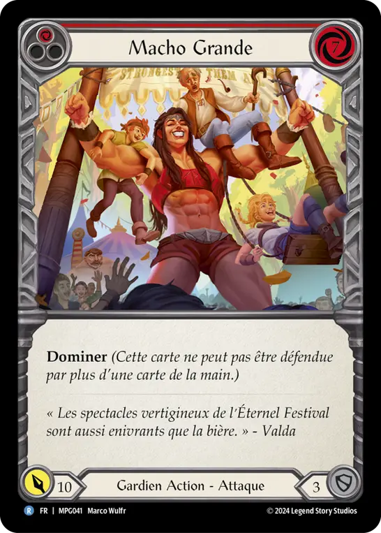 Card: Macho Grande (red)