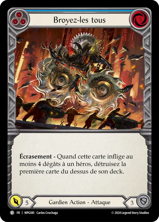 Card: Grind Them Down (blu)