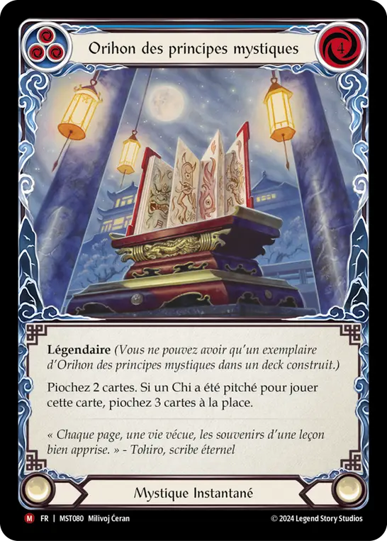 Card: Orihon of Mystic Tenets (blu)