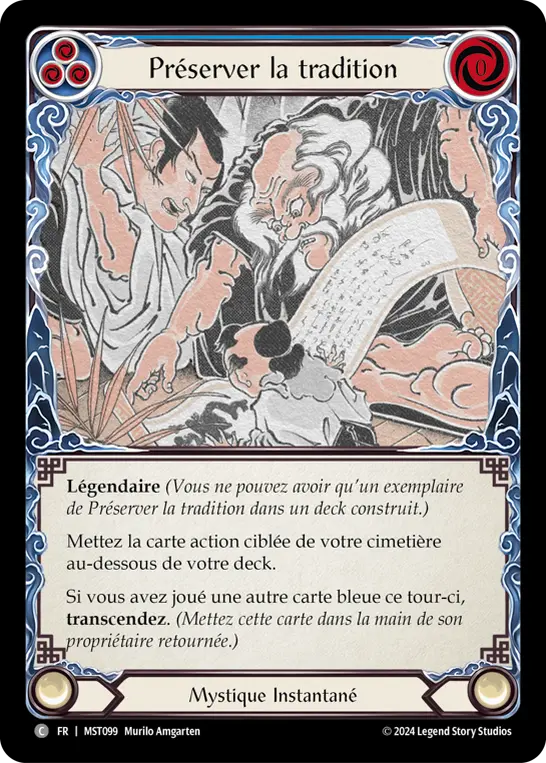 Card: Preserve Tradition (blu)