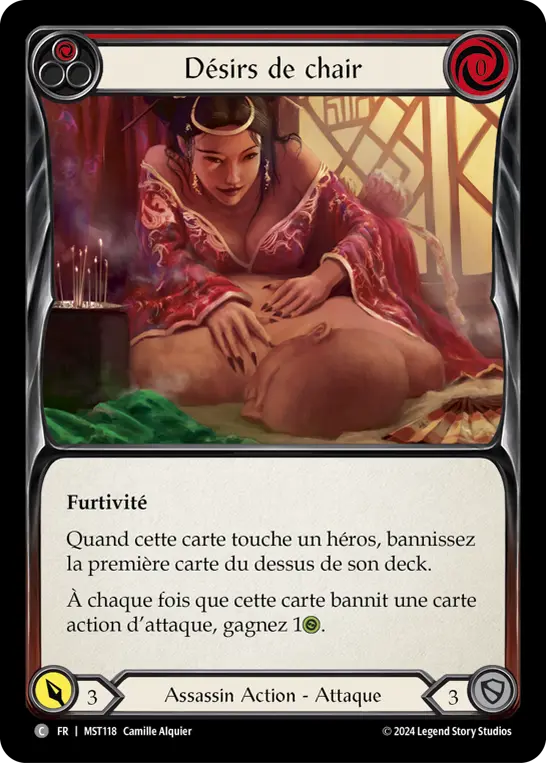 Card: Desires of Flesh (red)