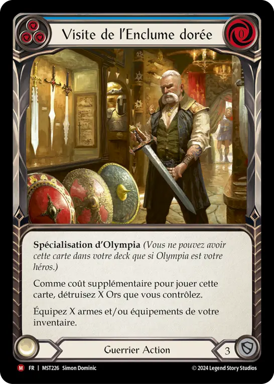Card: Visit the Golden Anvil (blu)