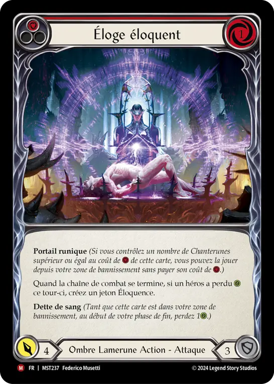 Card: Eloquent Eulogy (red)