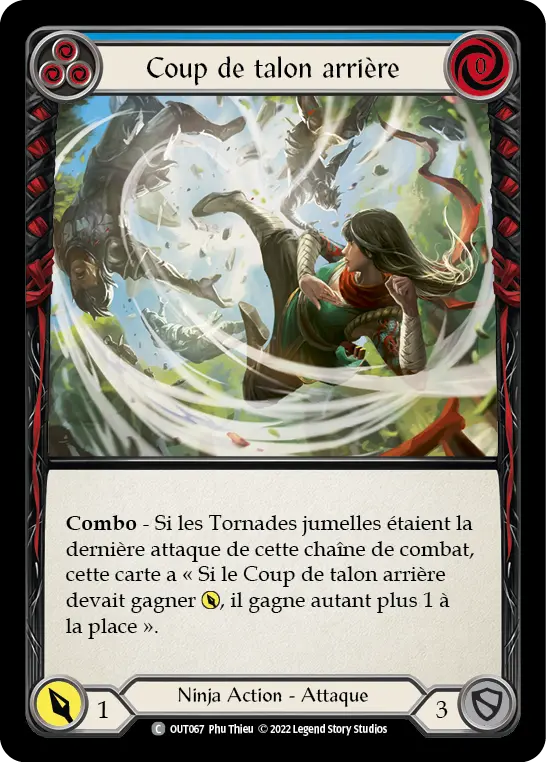 Card: Back Heel Kick (blu)