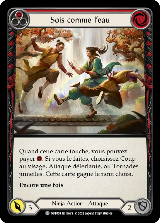 Card: Be Like Water (red)