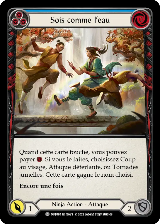 Card: Be Like Water (blu)