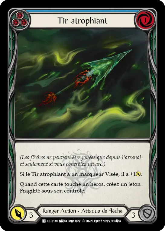 Card: Withering Shot (blu)