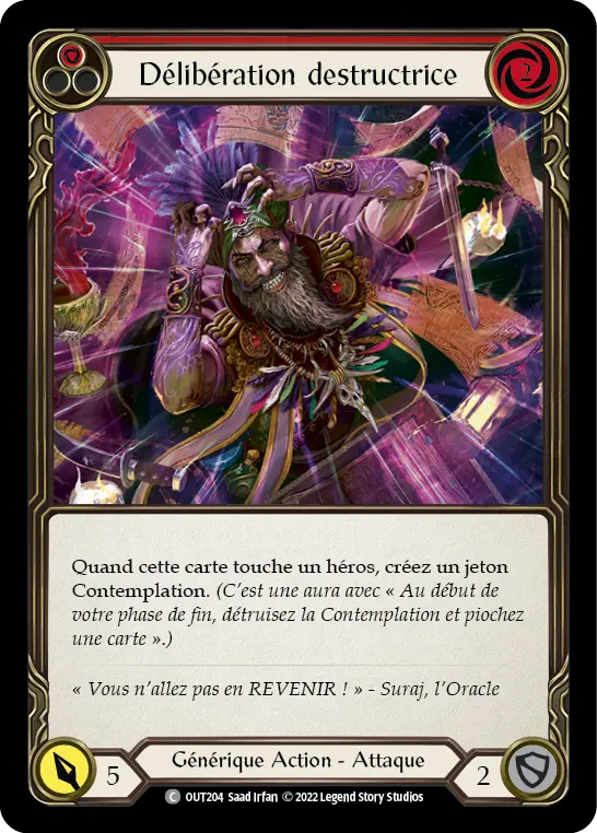 Card: Destructive Deliberation (red)