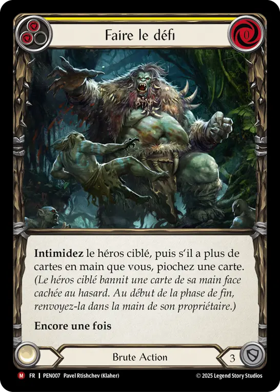 Card: Lay Down the Challenge (yel)