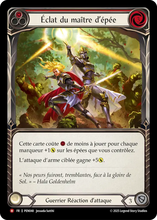 Card: Swordmaster's Shine (red)