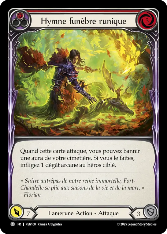 Card: Runic Fellingsong (red)