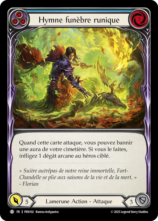 Card: Runic Fellingsong (blu)