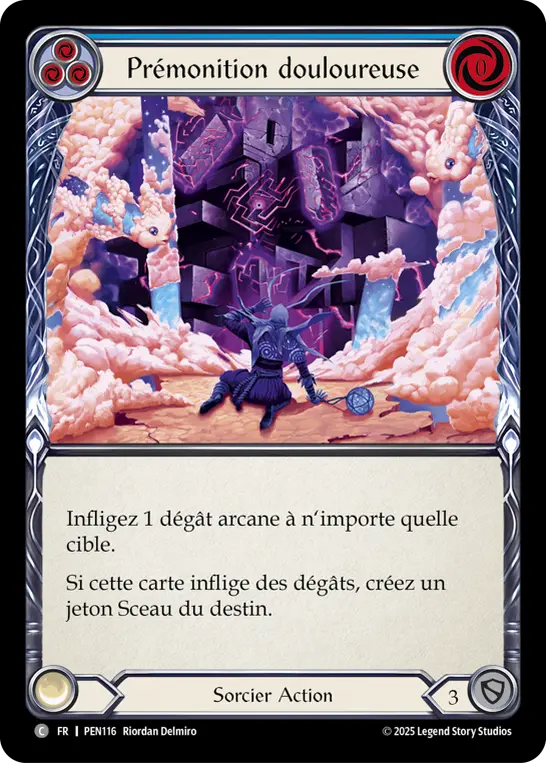 Card: Painful Premonition (blu)