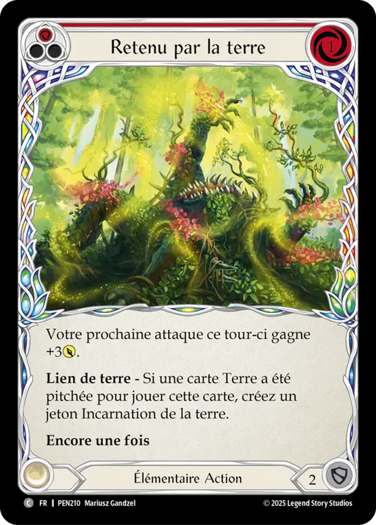 Card: Laden with Earth (red)