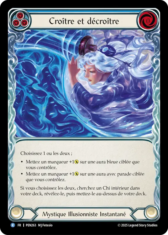 Card: Wax and Wane (blu)