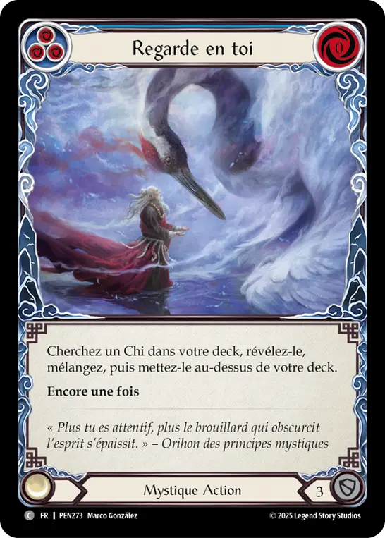 Card: Look Within (blu)