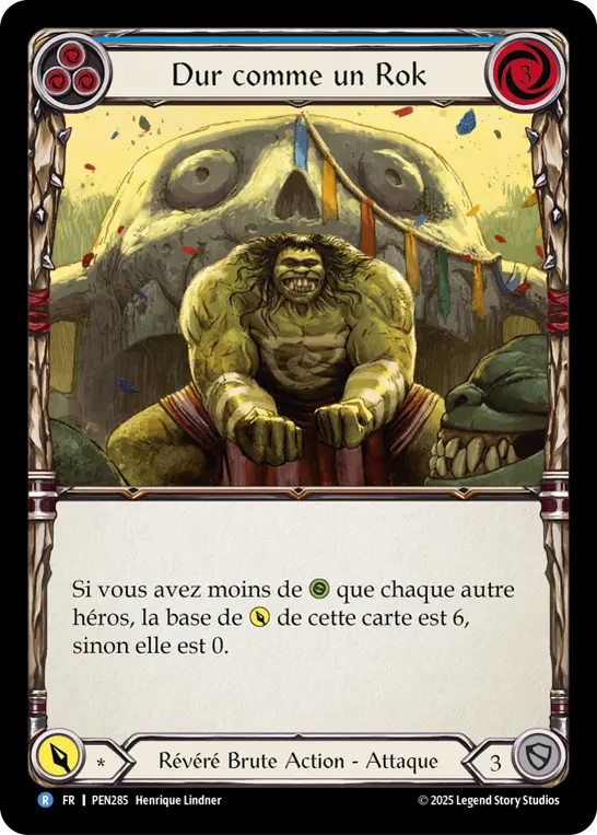 Card: Tough as a Rok (blu)