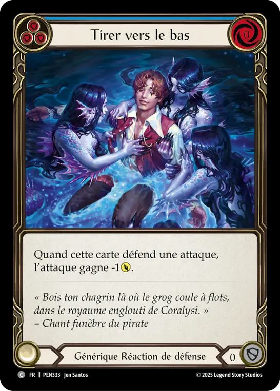 Card: Drag Down (blu)