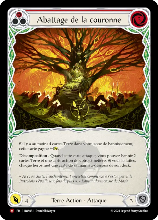 Card: Felling of the Crown (red)