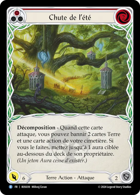 Card: Summer's Fall (red)