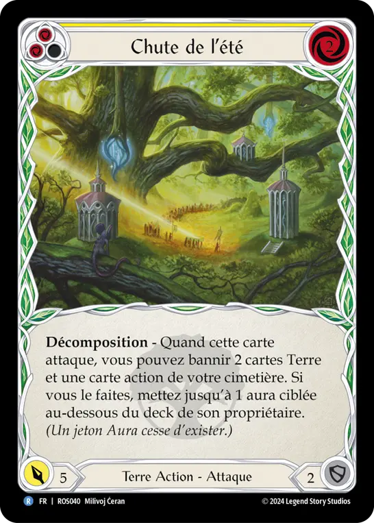 Card: Summer's Fall (yel)