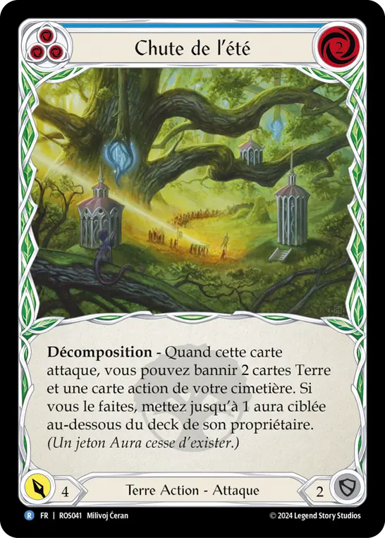 Card: Summer's Fall (blu)