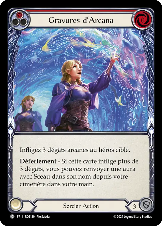 Card: Etchings of Arcana (red)