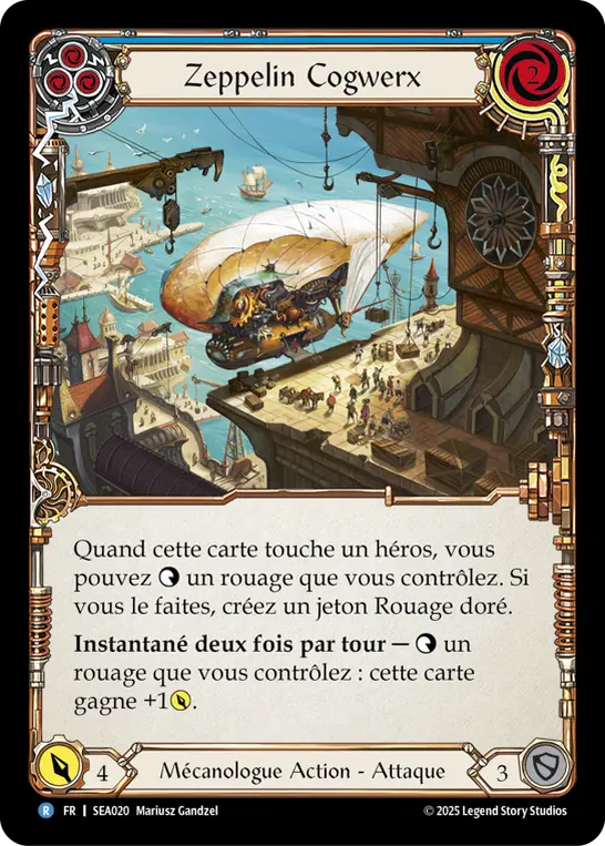 Card: Cogwerx Zeppelin (blu)