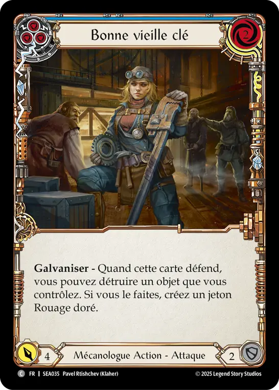 Card: Tough Old Wrench (blu)