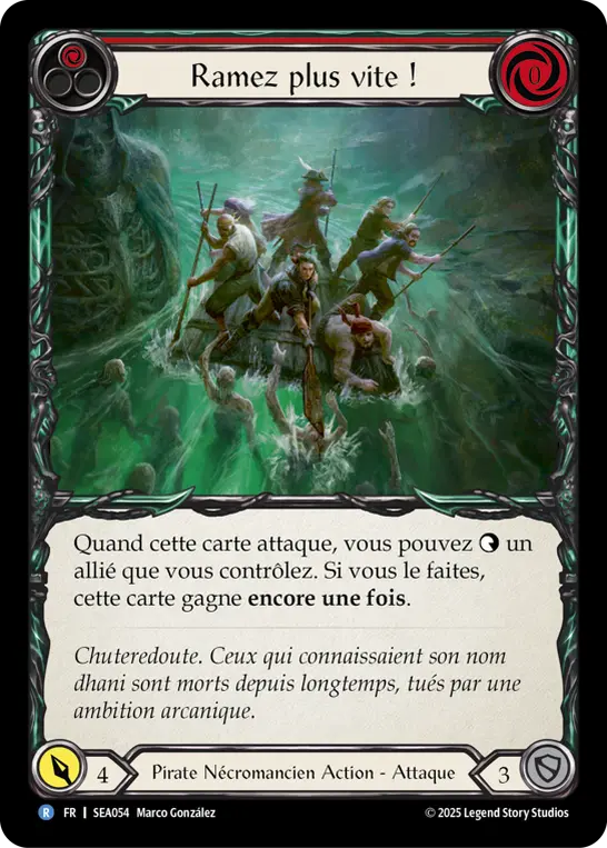 Card: Paddle Faster (red)
