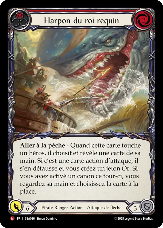 Card: King Shark Harpoon (red)