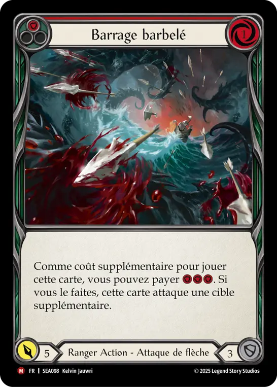 Card: Barbed Barrage (red)