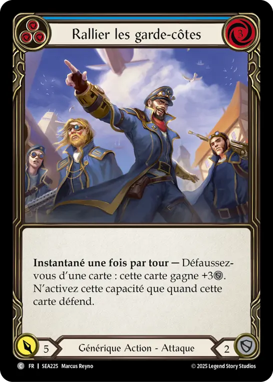 Card: Rally the Coast Guard (blu)