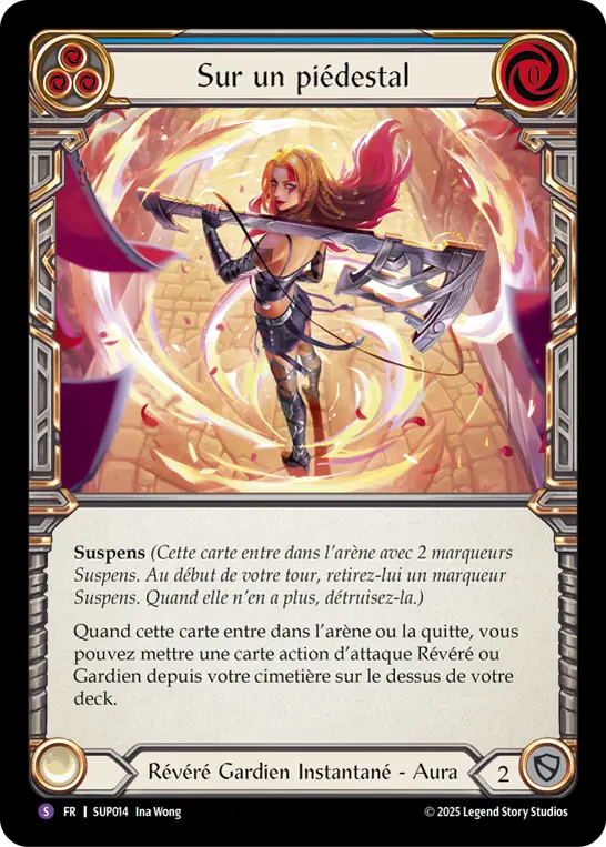 Card: Up on a Pedestal (blu)